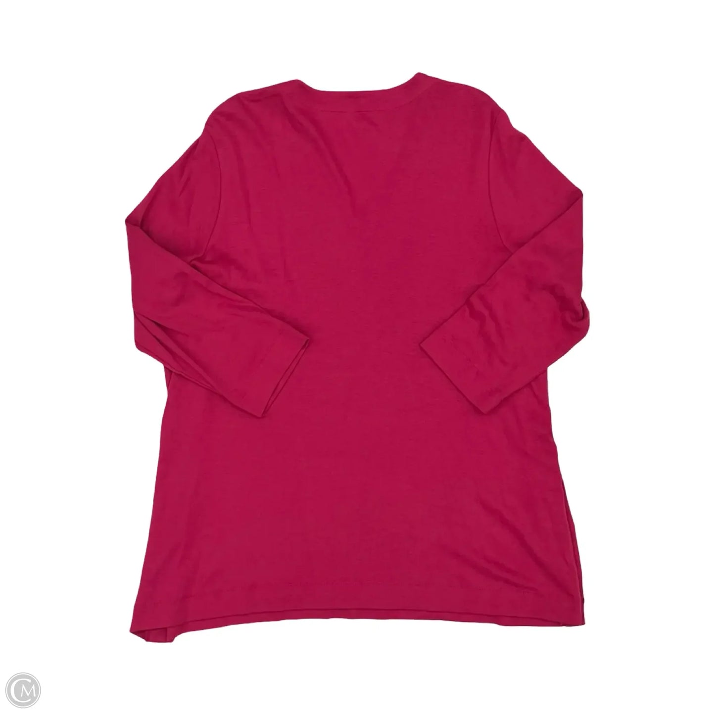 Top 3/4 Sleeve By Chicos In Pink, Size: Xl