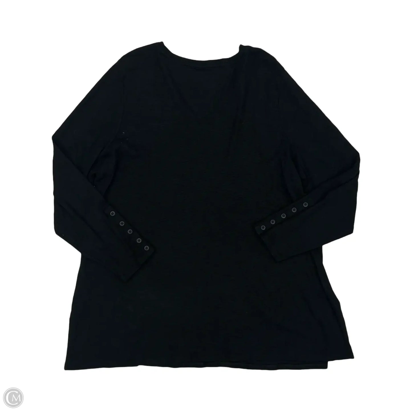 Top Long Sleeve By Chicos In Black, Size: Xl