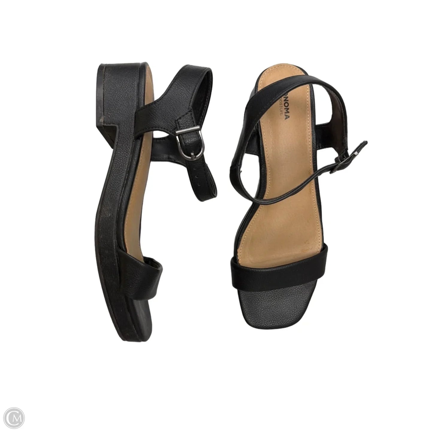 Sandals Heels Block By Sonoma In Black, Size: 8
