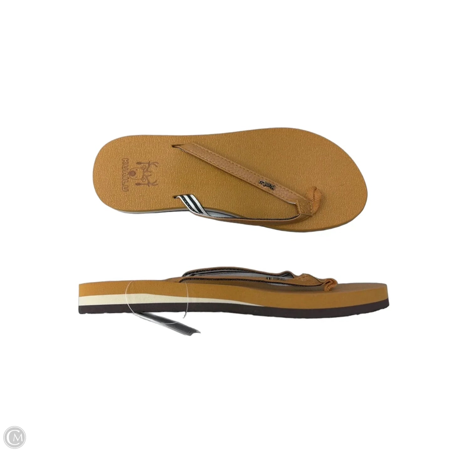 Sandals Flip Flops By Clothes Mentor In Tan, Size: 8
