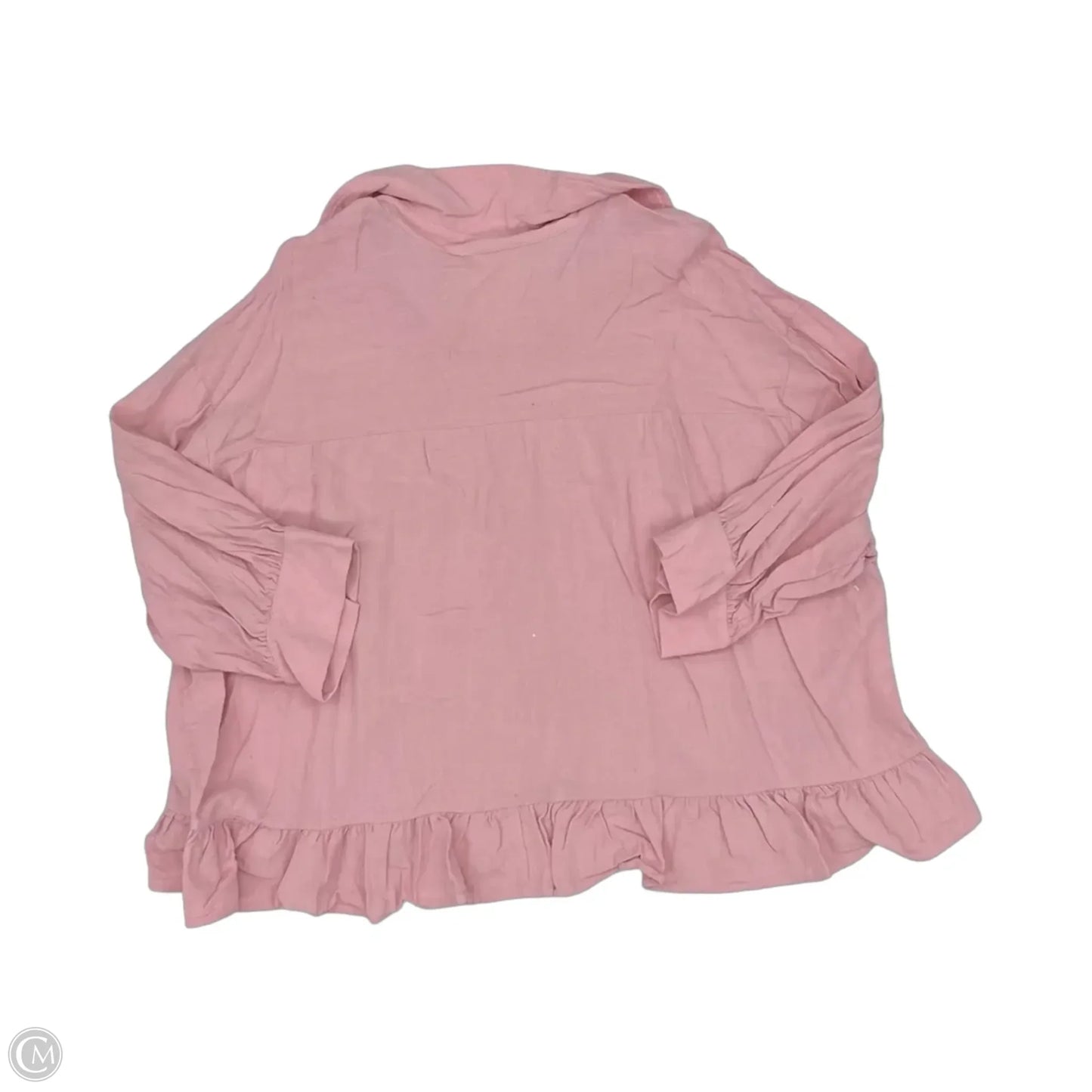 Blouse 3/4 Sleeve By Chicsoul In Pink, Size: 2x
