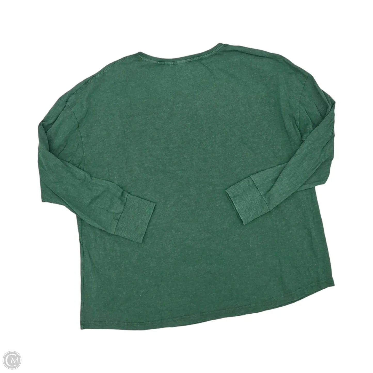 Top Long Sleeve By Natural Reflections In Green, Size: 1x