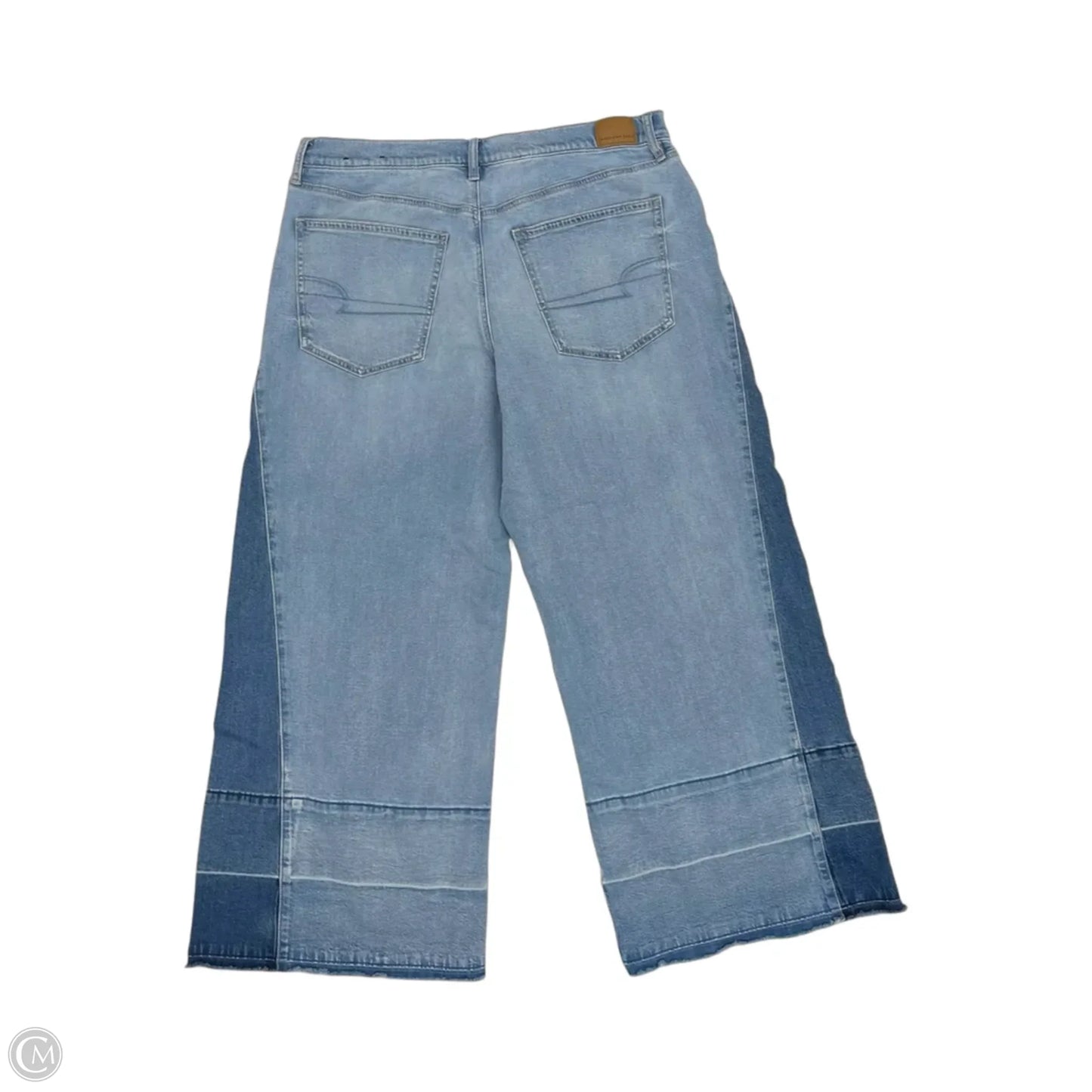 Jeans Wide Leg By American Eagle In Blue Denim, Size: 18