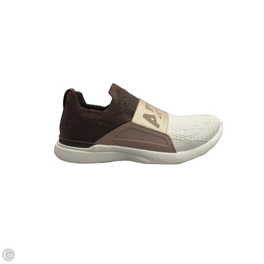 Shoes Designer By Apl In Brown & Cream, Size: 6.5