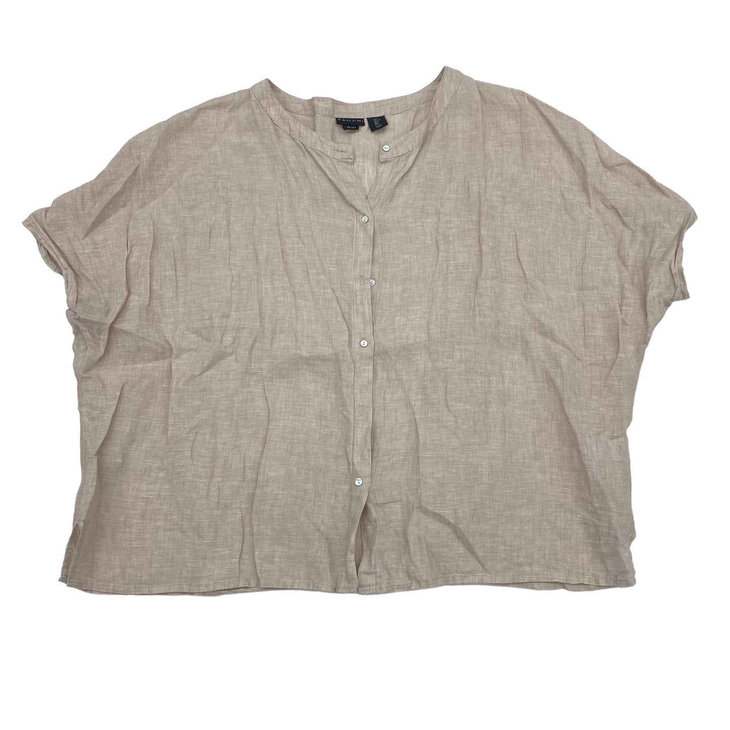 Blouse Short Sleeve By Tahari By Arthur Levine  Size: L