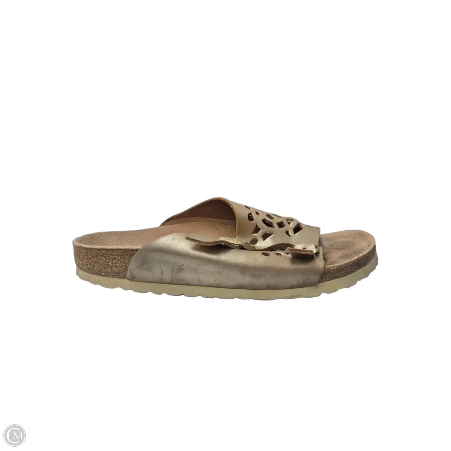 Sandals Flats By Birkenstock In Gold, Size: 8.5