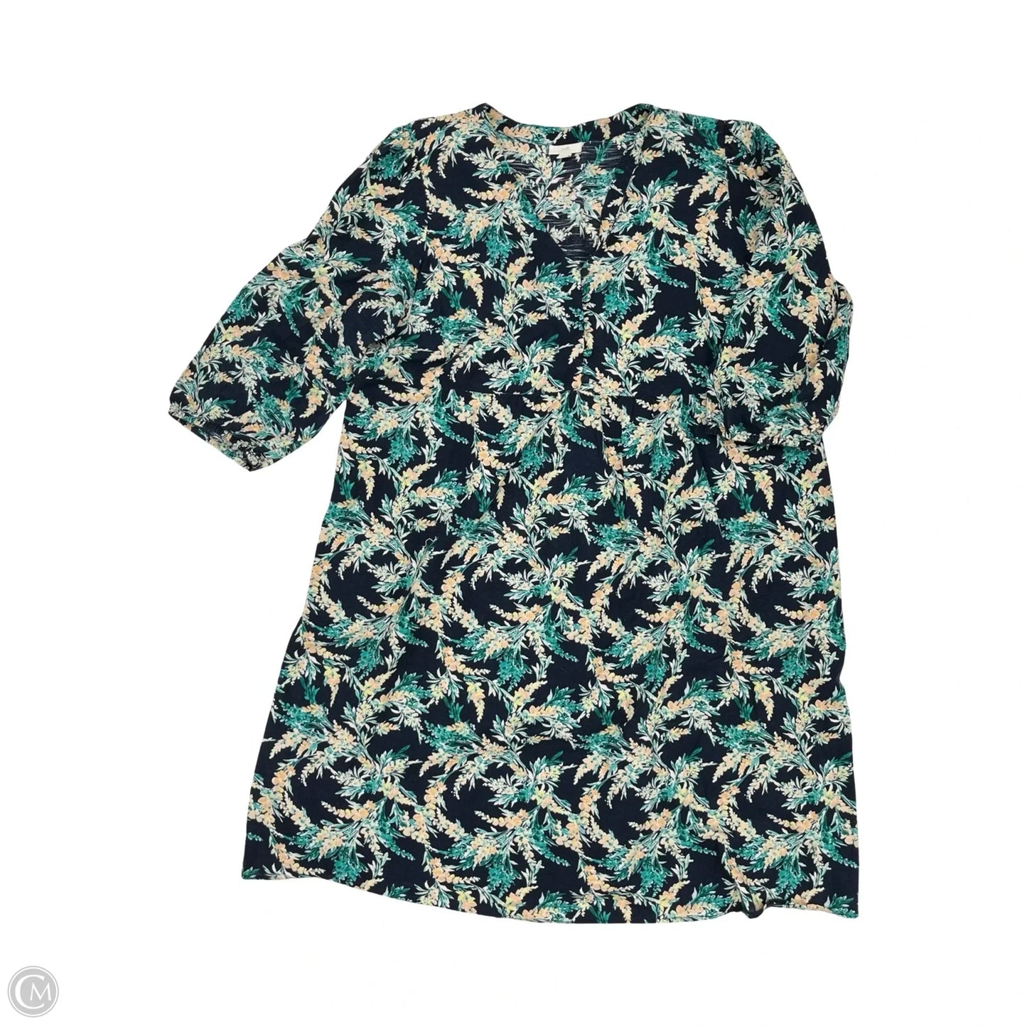 Dress Party Long By J. Jill In Blue & Green, Size: 2x