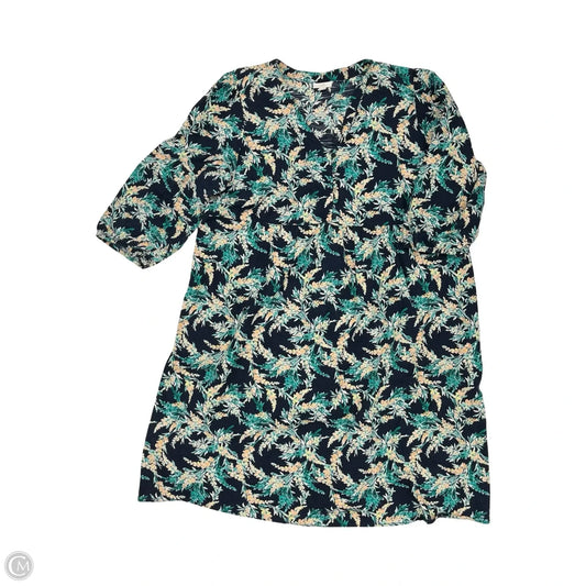 Dress Party Long By J. Jill In Blue & Green, Size: 2x