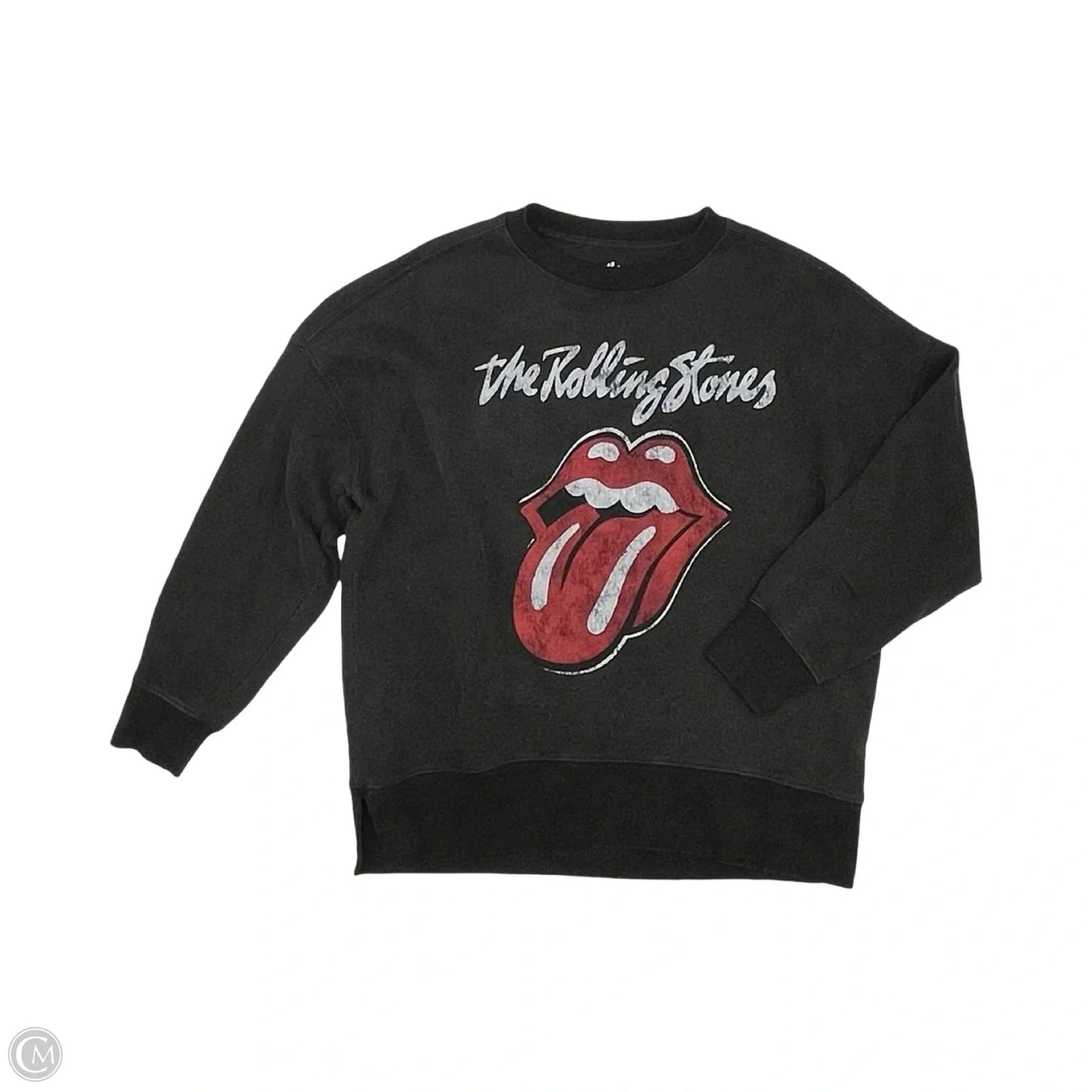 Sweatshirt Crewneck By Clothes Mentor In Black, Size: S