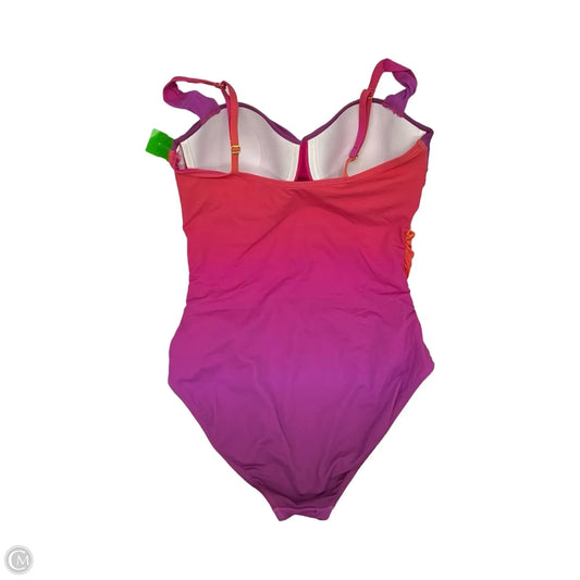 Swimsuit By Bleu In Orange & Purple, Size: 12
