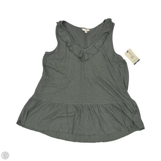Tunic Sleeveless By Terra & Sky In Green, Size: 1x