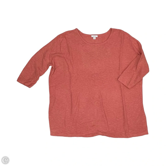 Sweater Short Sleeve By Pure Jill In Peach, Size: S