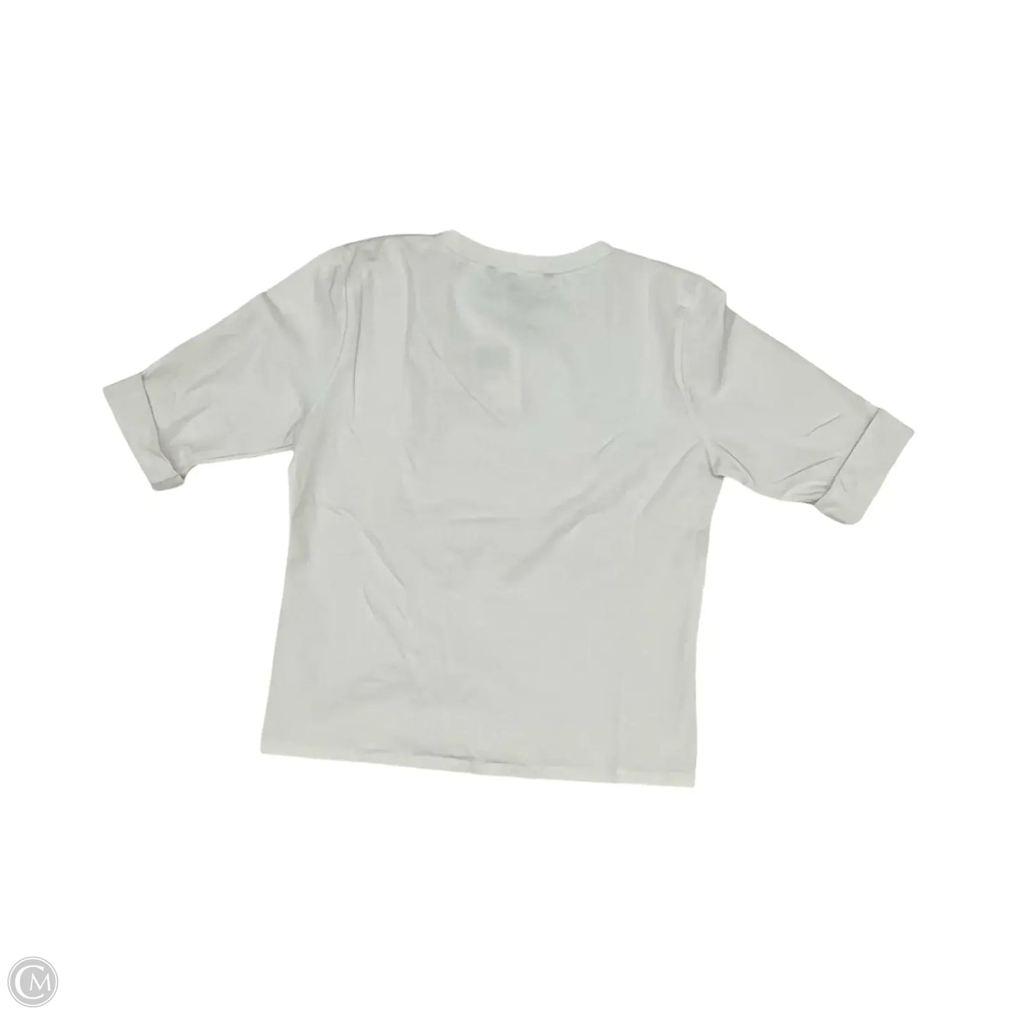 Top Short Sleeve By August Silk In White, Size: L