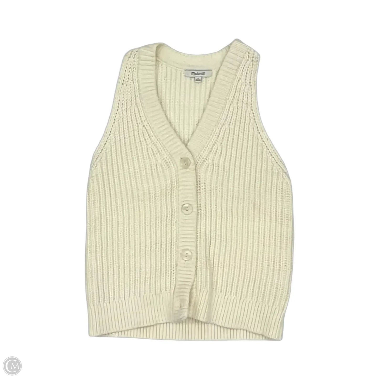 Vest Sweater By Madewell In Cream, Size: S