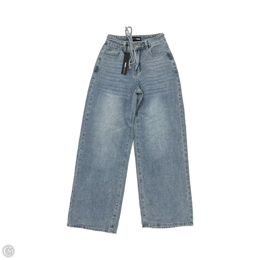Jeans Wide Leg By Fashion Nova In Blue Denim, Size: 0