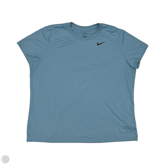Athletic Top Short Sleeve By Nike Apparel In Blue, Size: Xxl