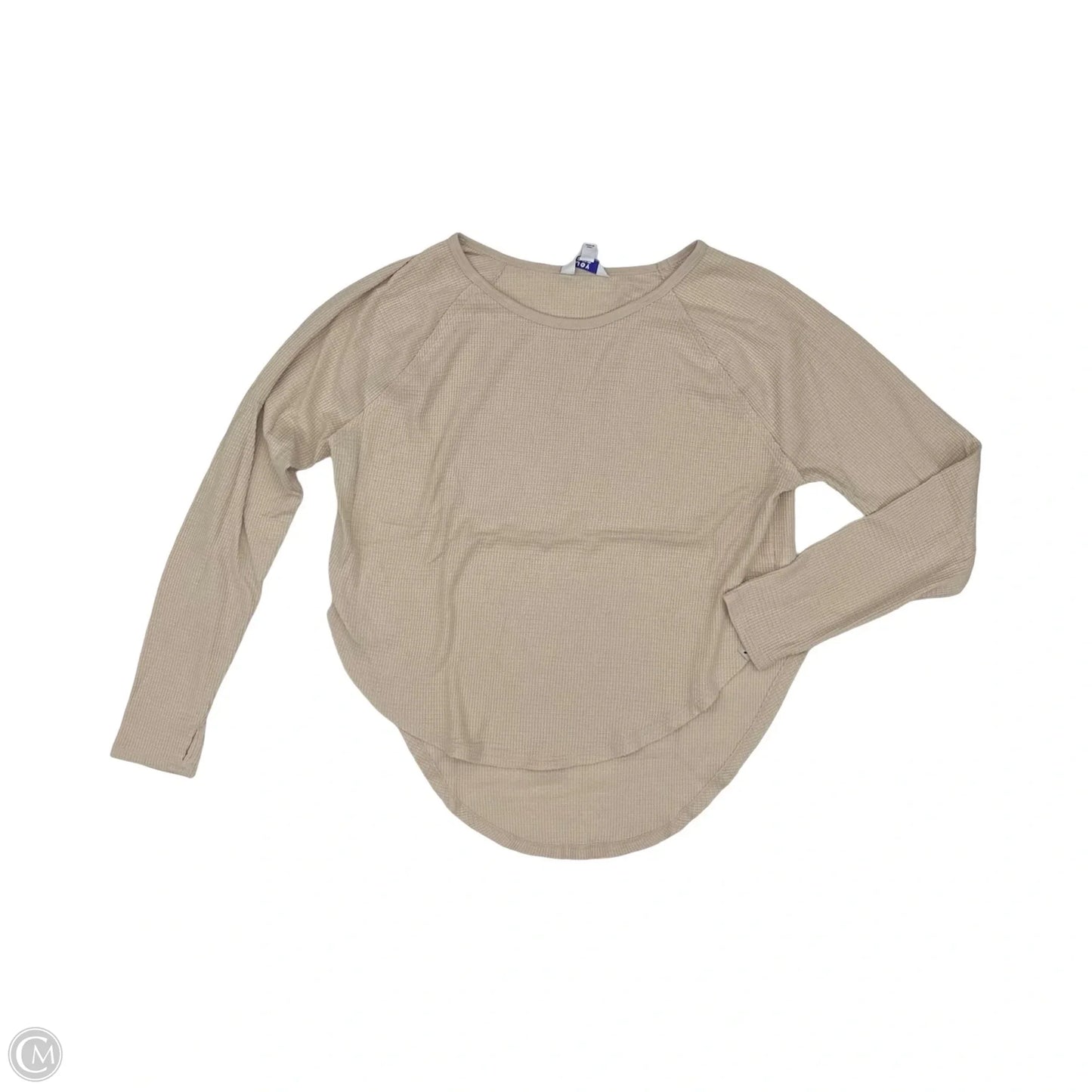 Athletic Top Long Sleeve Crewneck By Joy Lab In Cream, Size: L