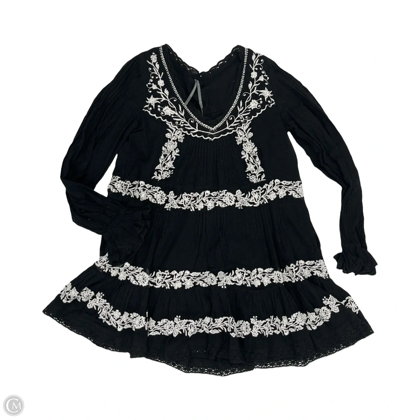 Dress Party Short By Anthropologie In Black & White, Size: S