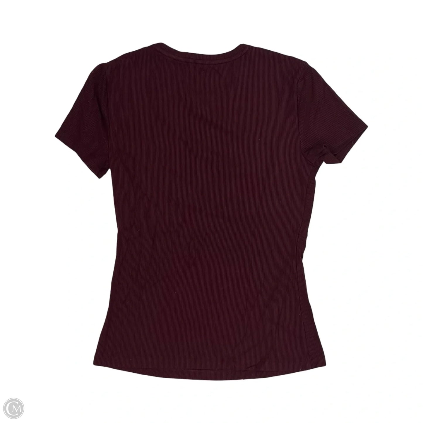 Top Short Sleeve By Nine West In Maroon, Size: S