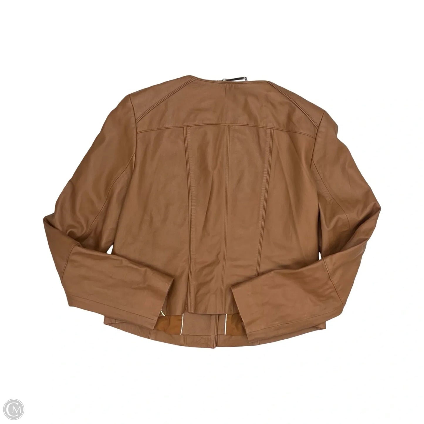 Jacket Moto By White House Black Market In Tan, Size: L