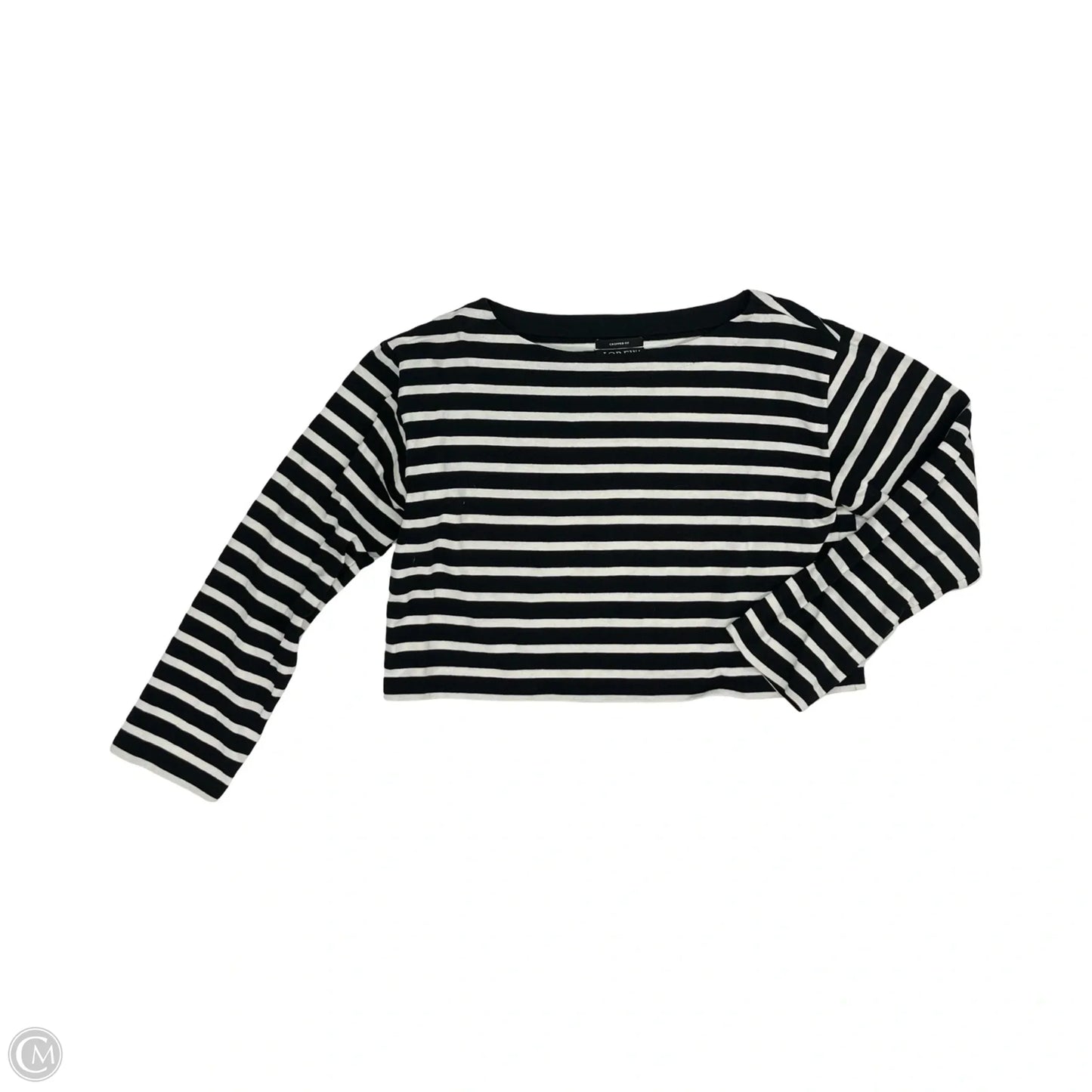Top Long Sleeve By J. Crew In Black & White, Size: S