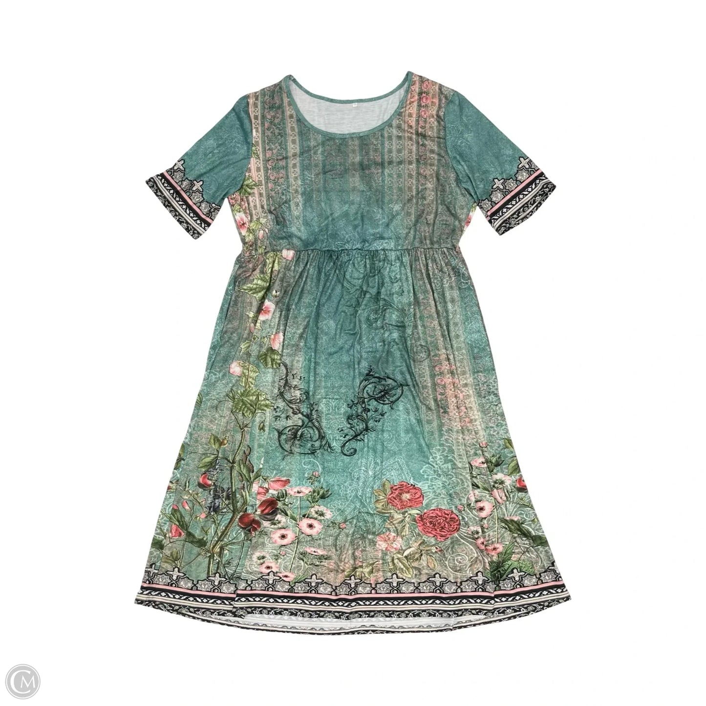 Dress Party Midi By Clothes Mentor In Green, Size: Xxl