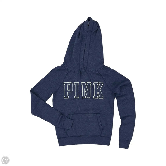 Sweatshirt Hoodie By Pink In Blue, Size: Xs
