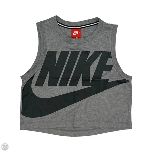Athletic Tank Top By Nike Apparel In Black & Grey, Size: Xs