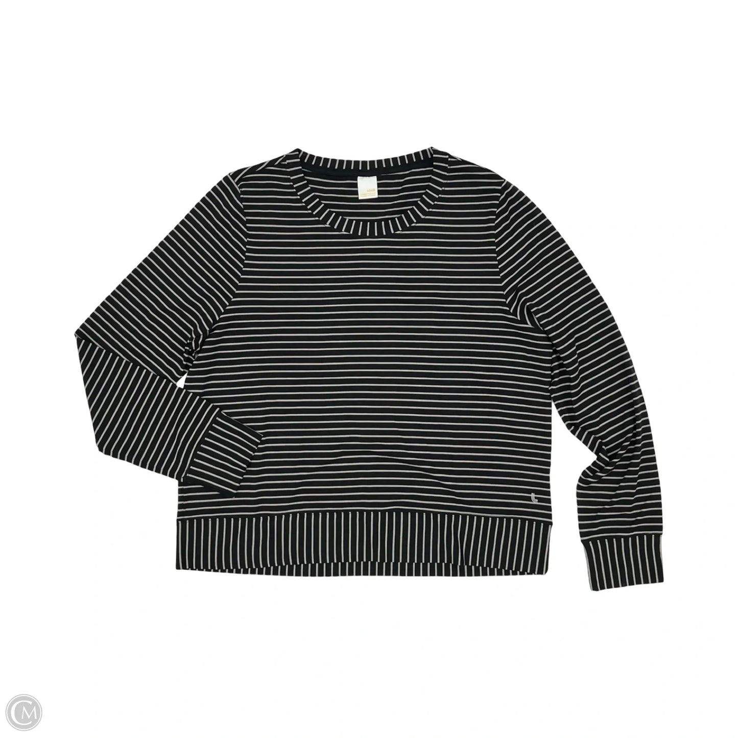 Athletic Top Long Sleeve Crewneck By Lole In Black & Grey, Size: Xl
