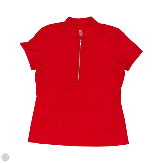 Athletic Top Short Sleeve By Tail In Red, Size: M