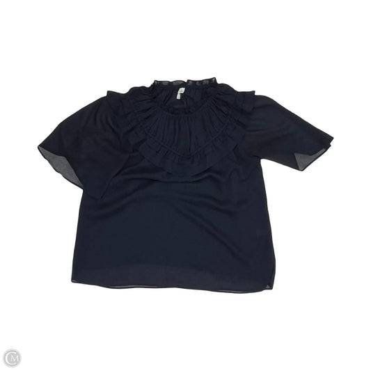 Blouse Short Sleeve By Cato In Navy, Size: S