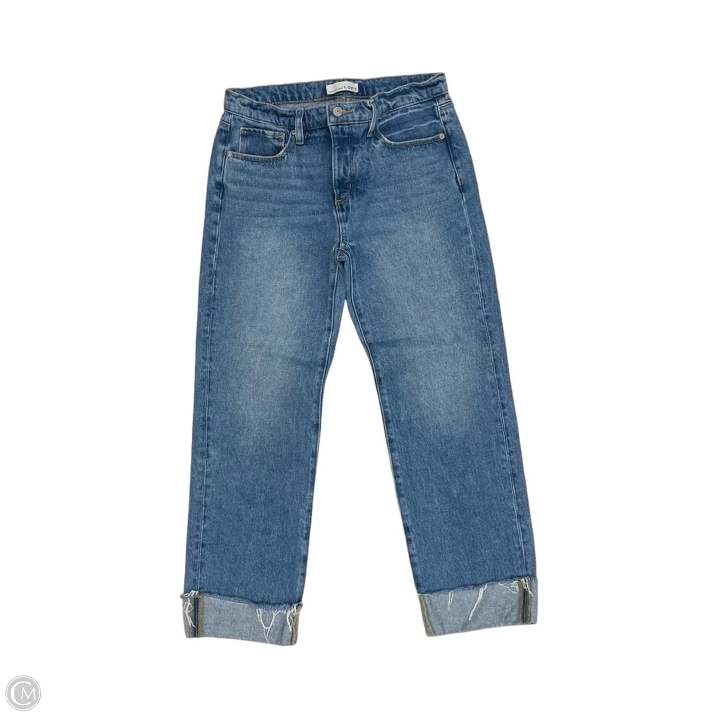 Jeans Straight By Loft In Blue Denim, Size: 2