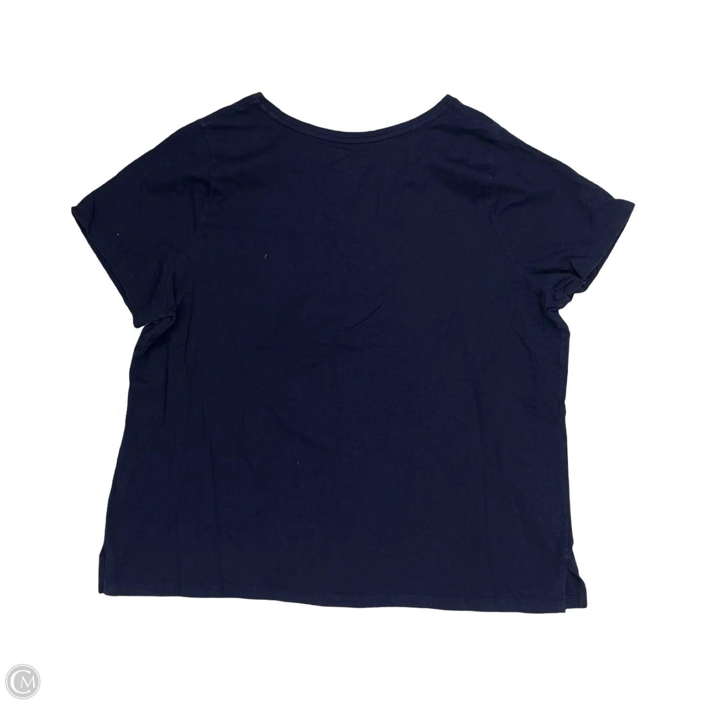 Top Short Sleeve Basic By Ava & Viv In Blue, Size: 3x