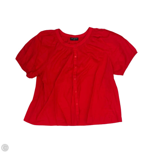 Blouse Short Sleeve By Lane Bryant In Red, Size: 3x
