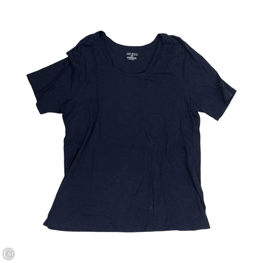 Top Short Sleeve Basic By Lane Bryant In Navy, Size: 3x