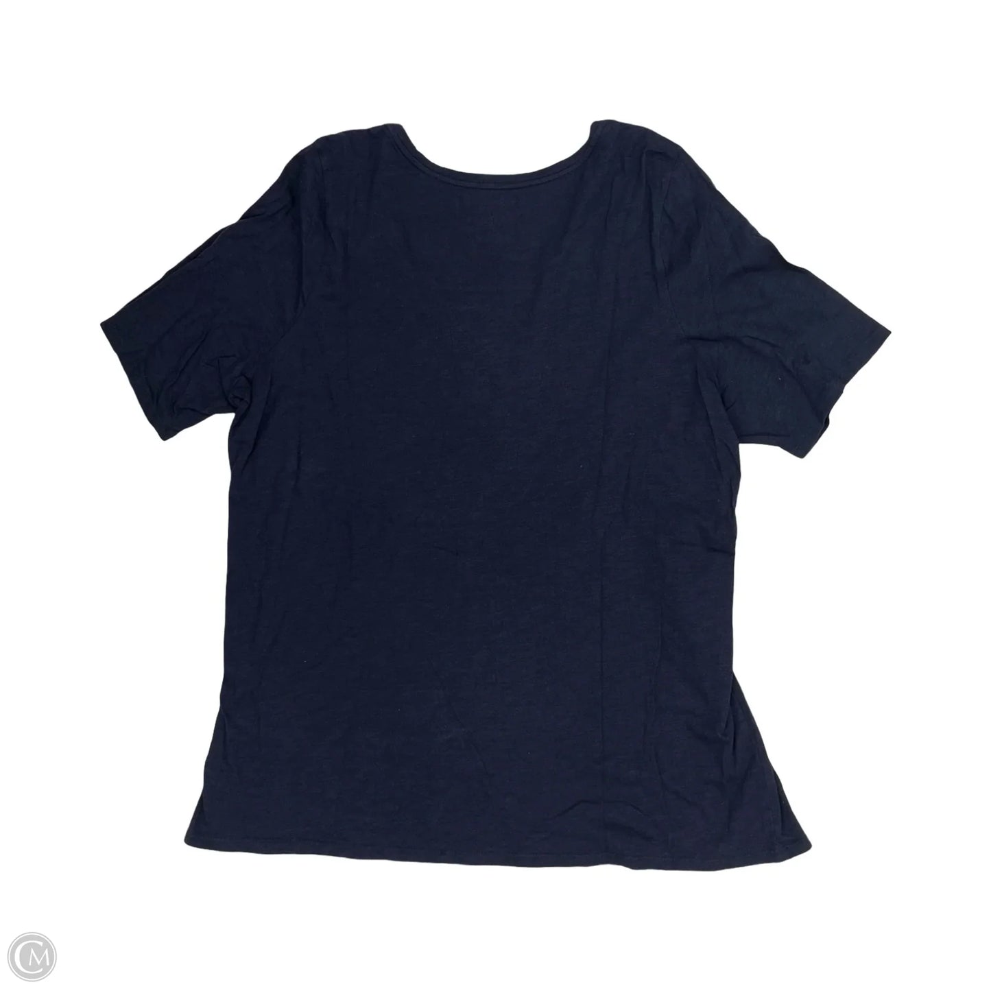 Top Short Sleeve Basic By Lane Bryant In Navy, Size: 3x