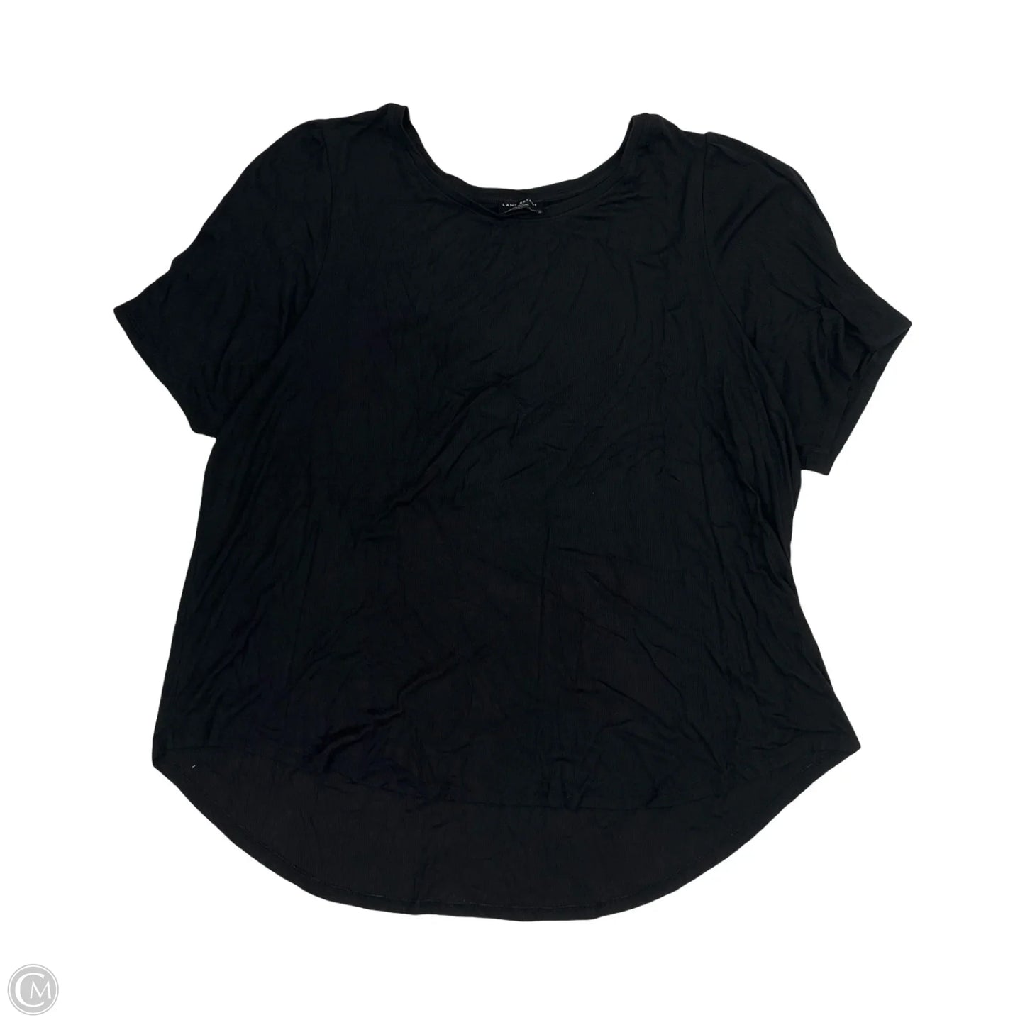 Top Short Sleeve By Lane Bryant In Black, Size: 4x