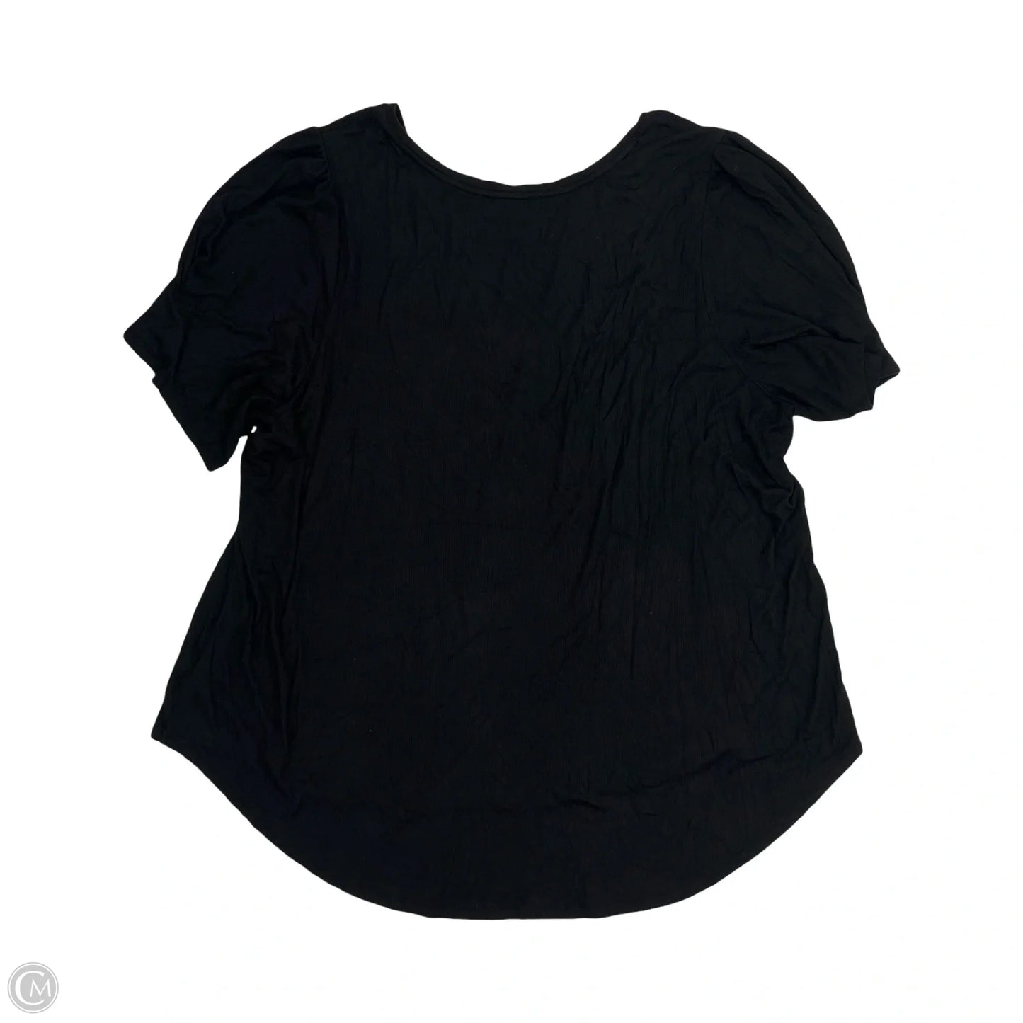 Top Short Sleeve By Lane Bryant In Black, Size: 4x