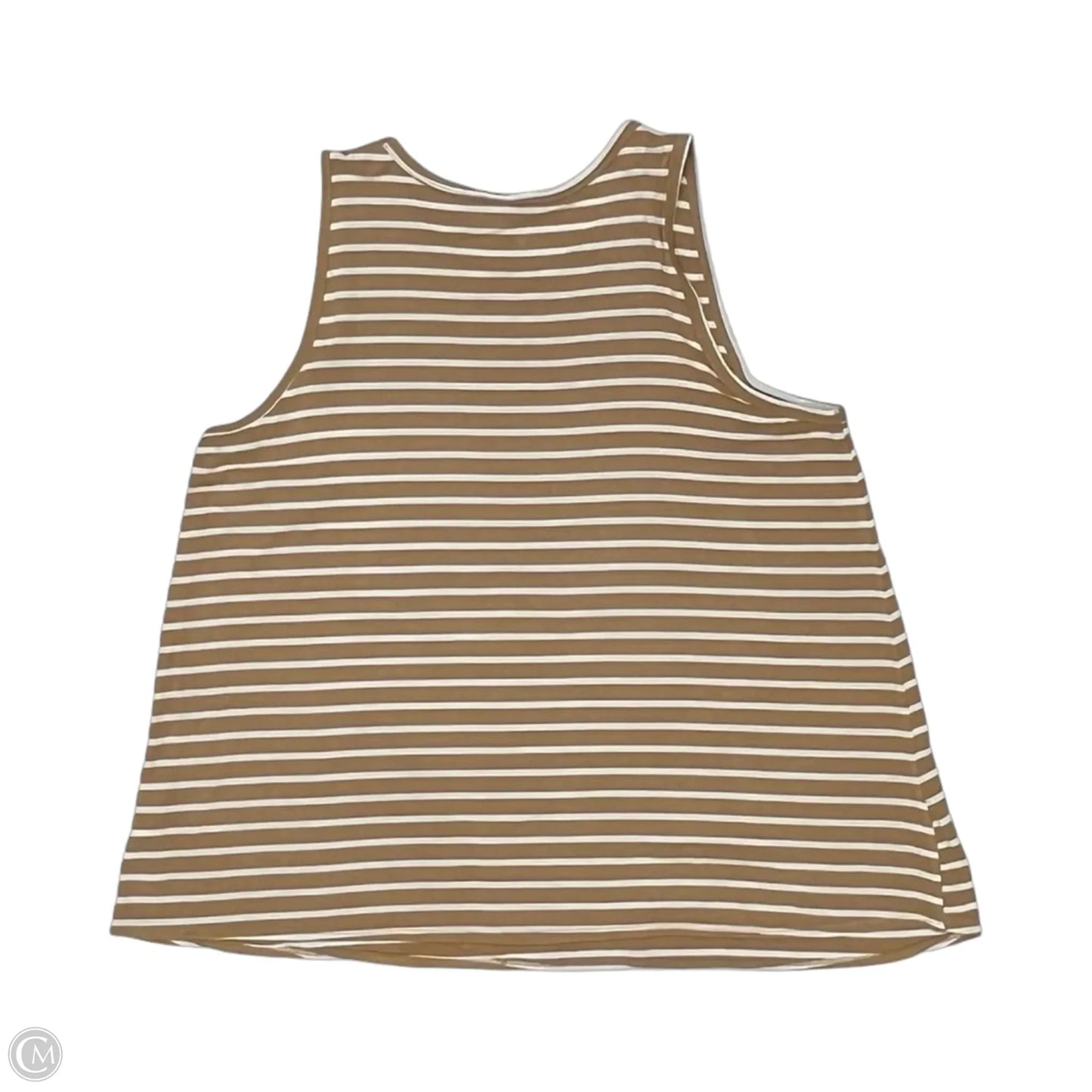 Top Sleeveless By Old Navy In Tan & White, Size: L