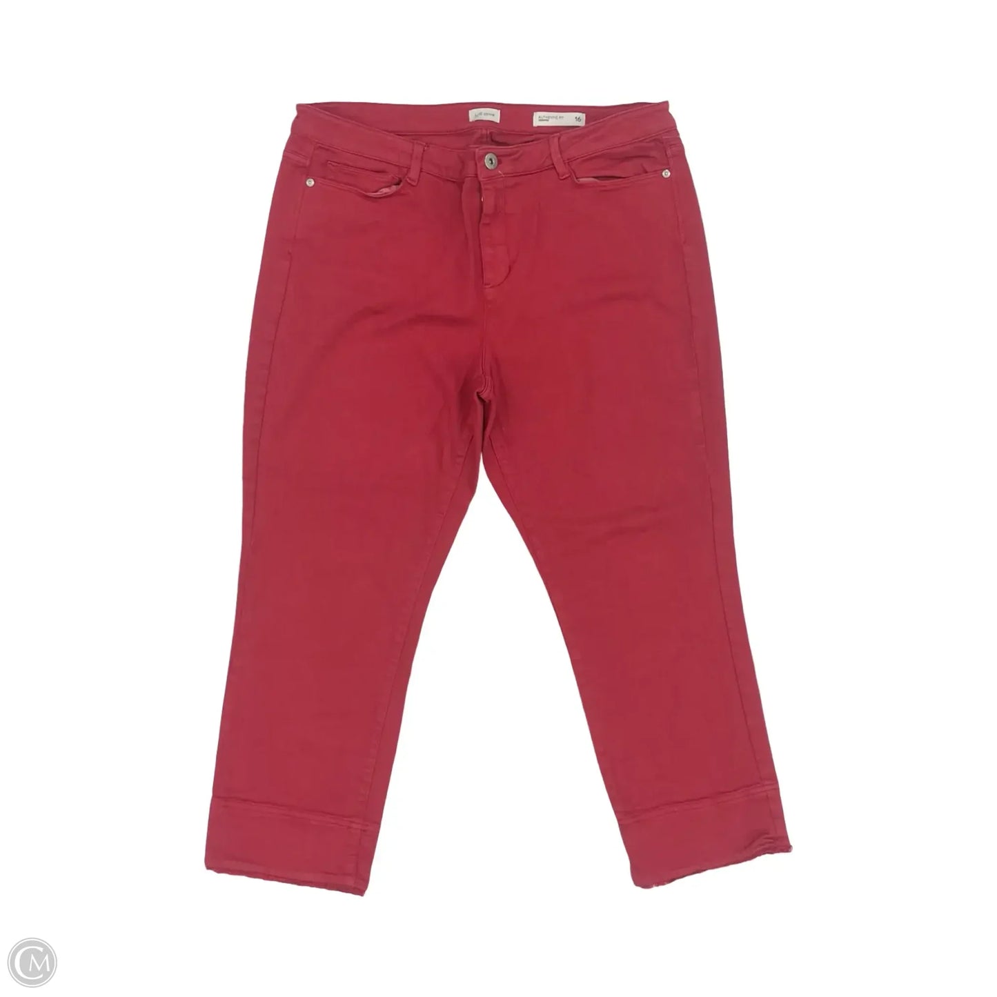 Jeans Cropped By J. Jill In Red, Size: 16