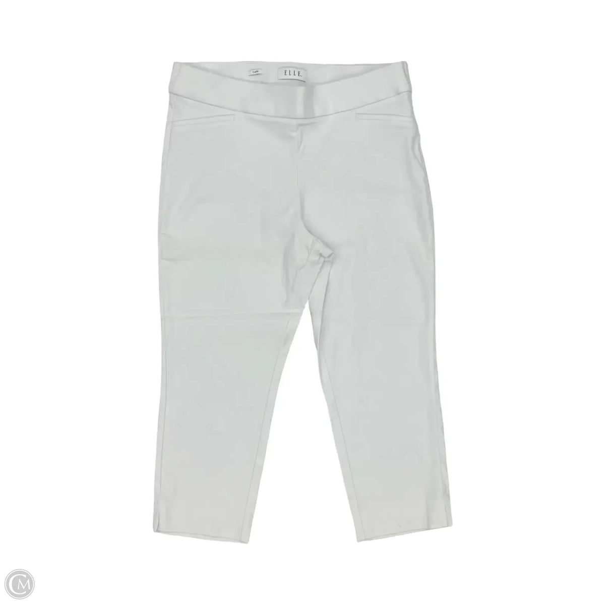 Pants Cropped By Elle In White, Size: Xl