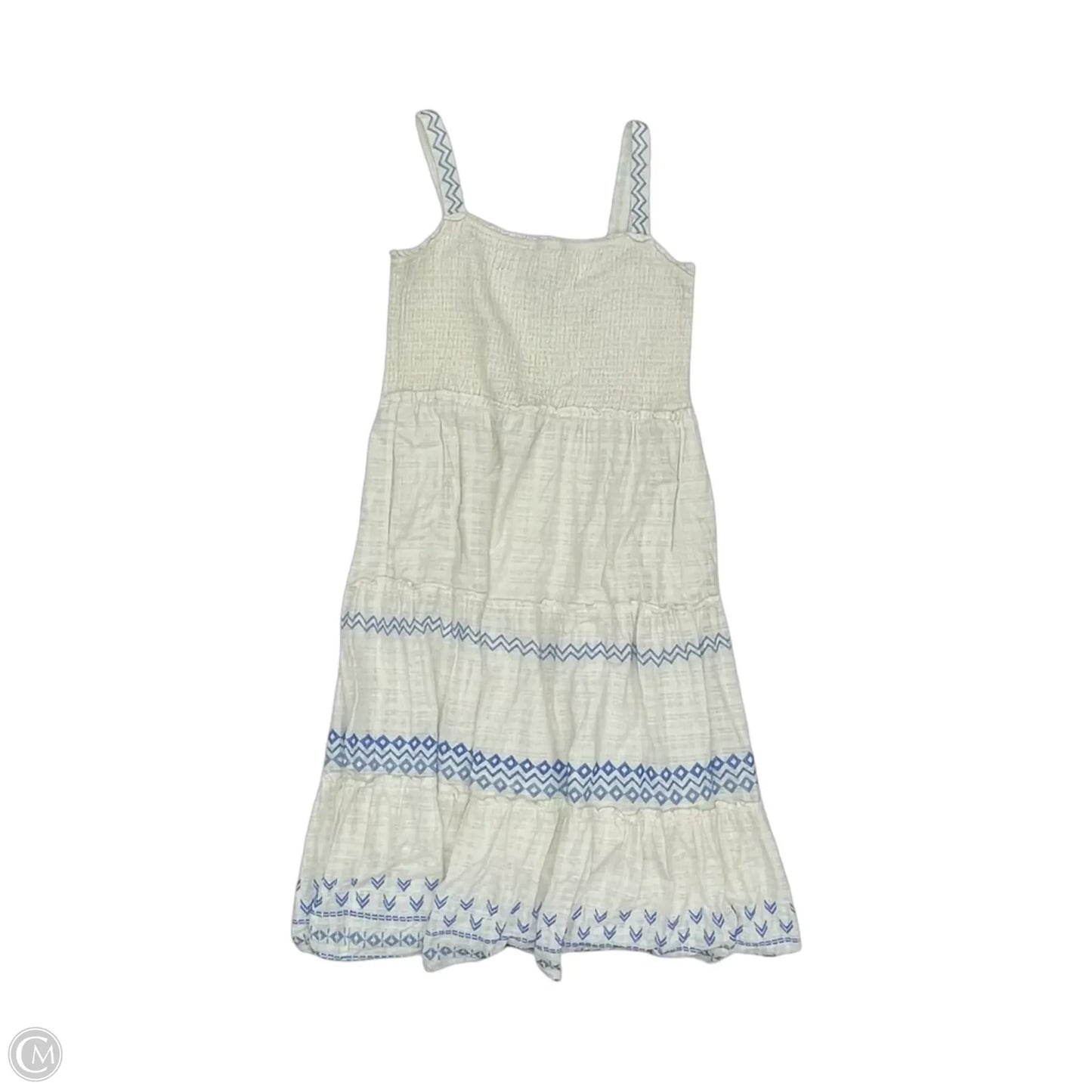 Dress Casual Maxi By Draper James In Blue & White, Size: Xxl