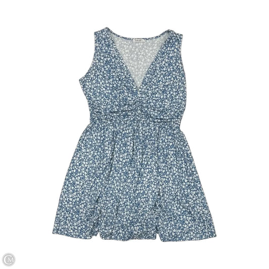 Dress Casual Short By Clothes Mentor In Blue & White, Size: Xl
