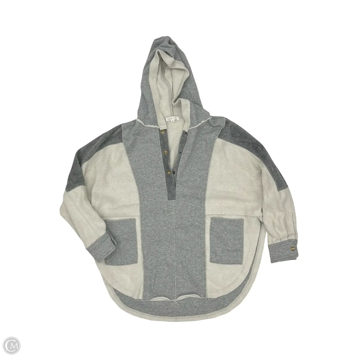 Sweatshirt Hoodie By Clothes Mentor In Grey, Size: S