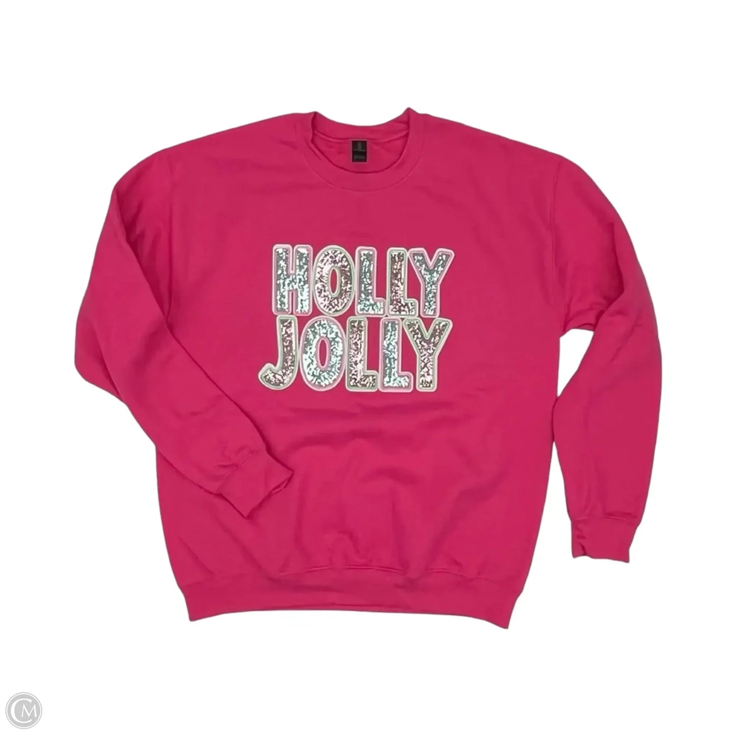 Sweatshirt Crewneck By Gildan In Pink, Size: M
