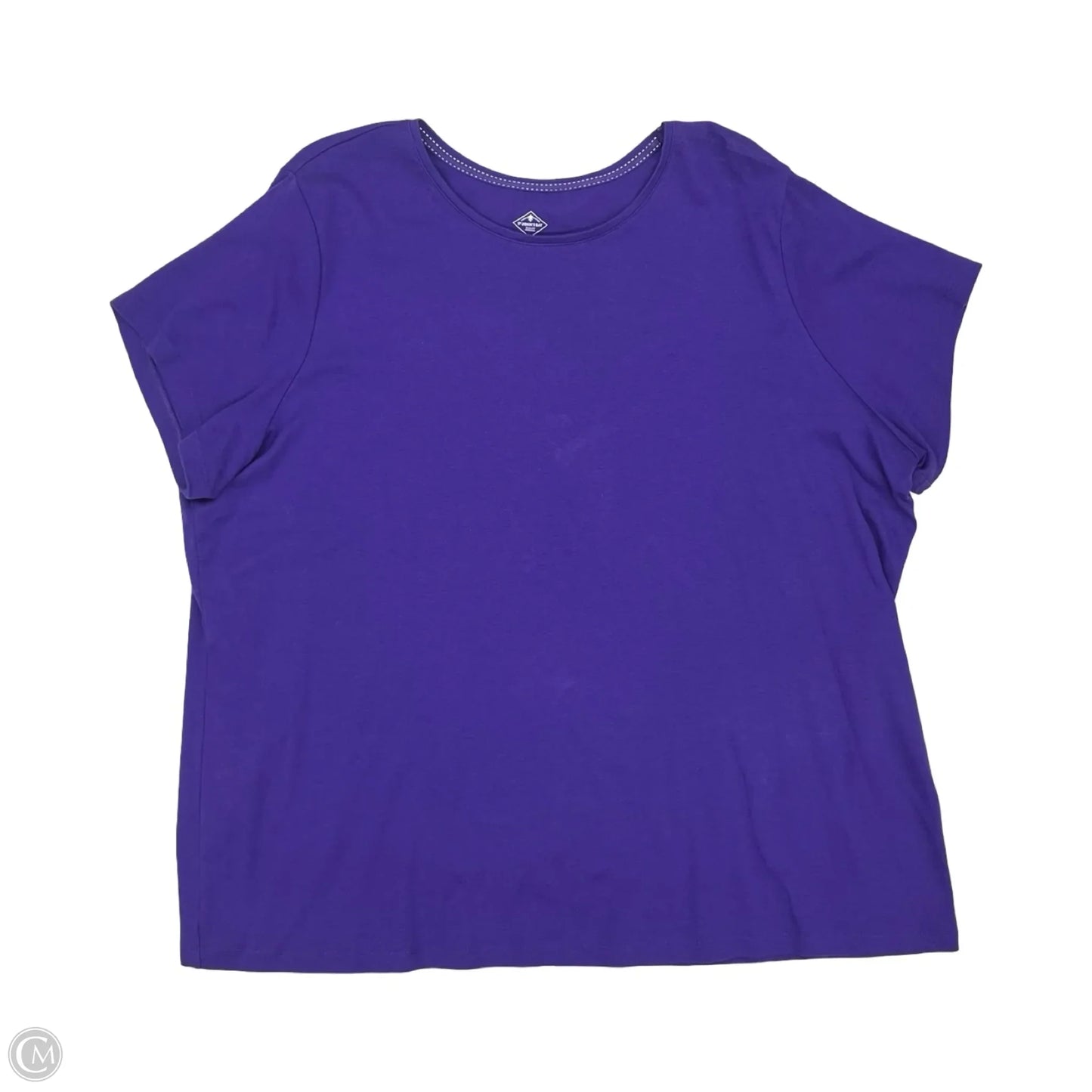 Top Short Sleeve By St Johns Bay In Purple, Size: 3x