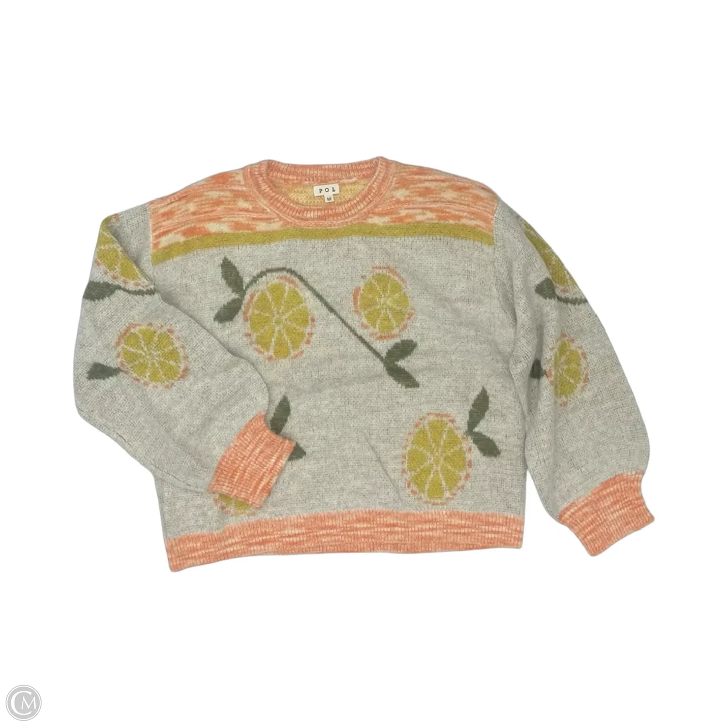 Sweater By Pol In Orange & Yellow, Size: M