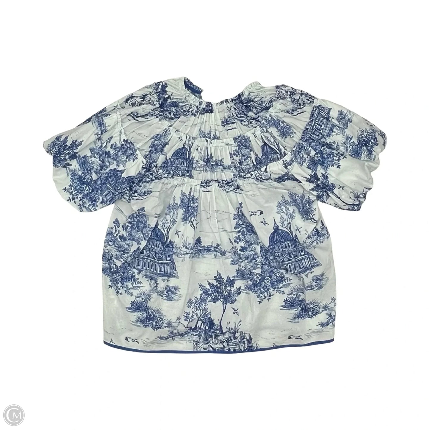 Blouse Short Sleeve By Umgee In Blue, Size: M