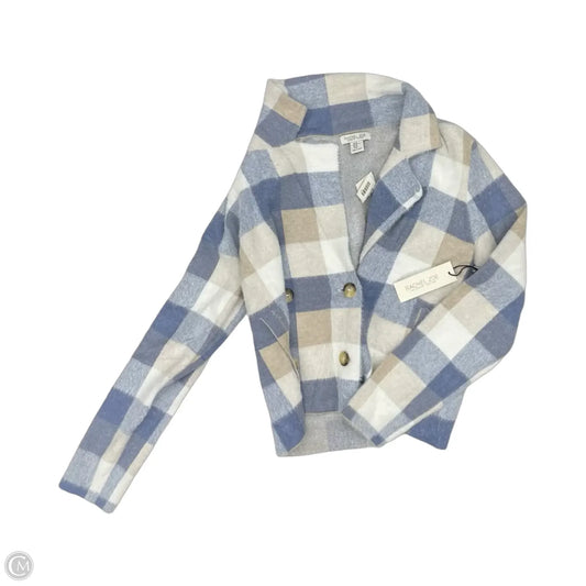 Sweater Cardigan By Rachel Zoe In Blue & White, Size: Xl