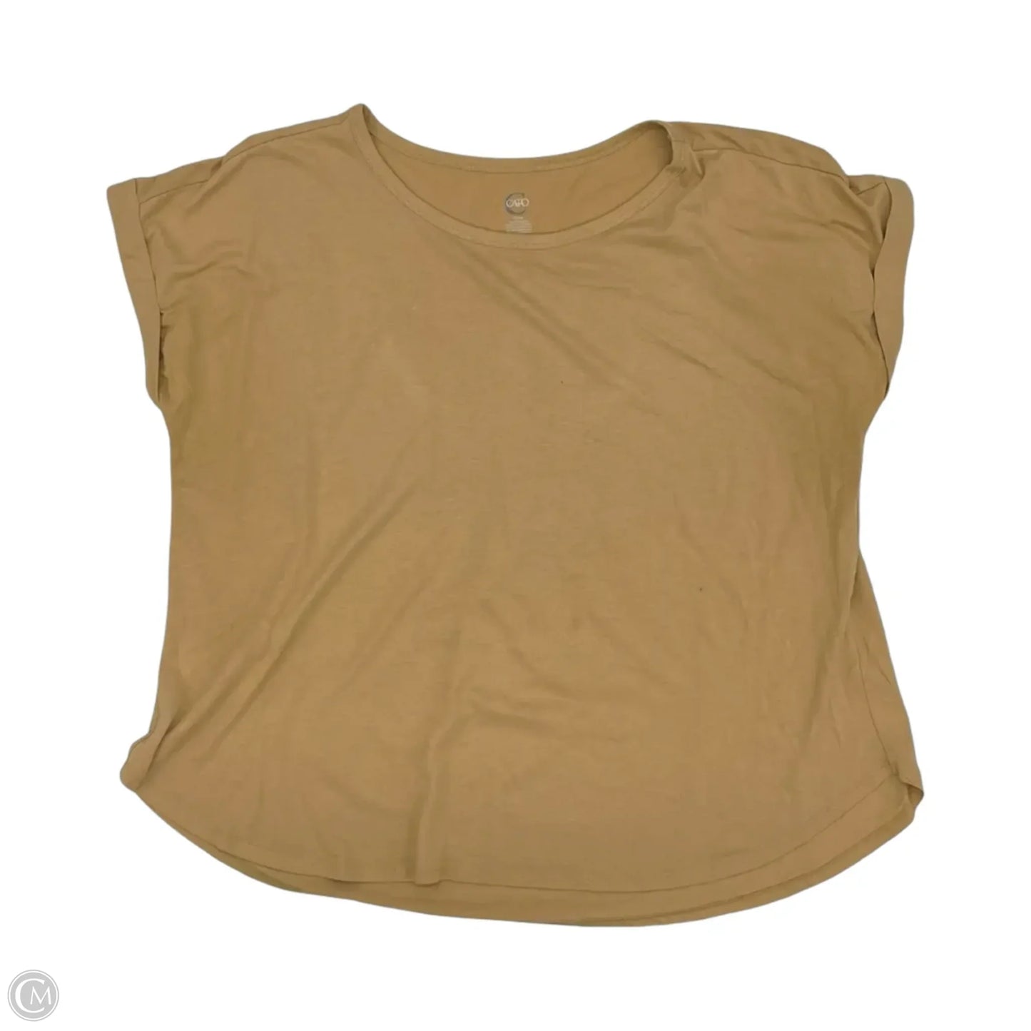 Top Short Sleeve By Cato In Gold, Size: 2x